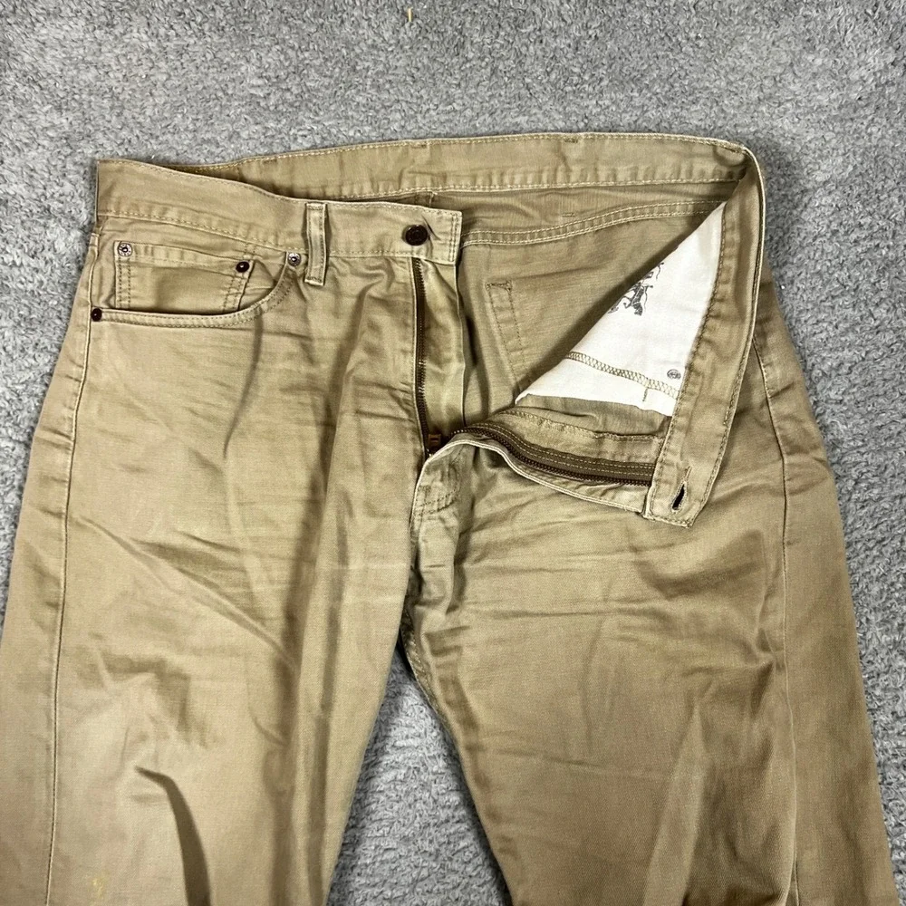 Levis‎ 505 Jeans Mens 38x34 Tan Straight Leg Formal Office Casual Business